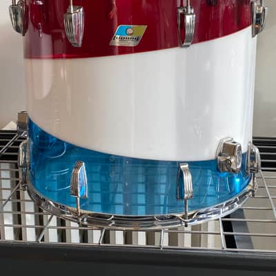Ludwig Vistalite Octaplus 1976 Pattern D Red, White, and Blue image 8