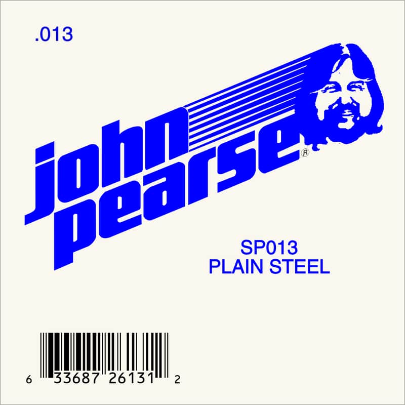 John Pearse SP013 Plain Steel Acoustic/Electric Guitar String - .013 Single, Ball End image 1