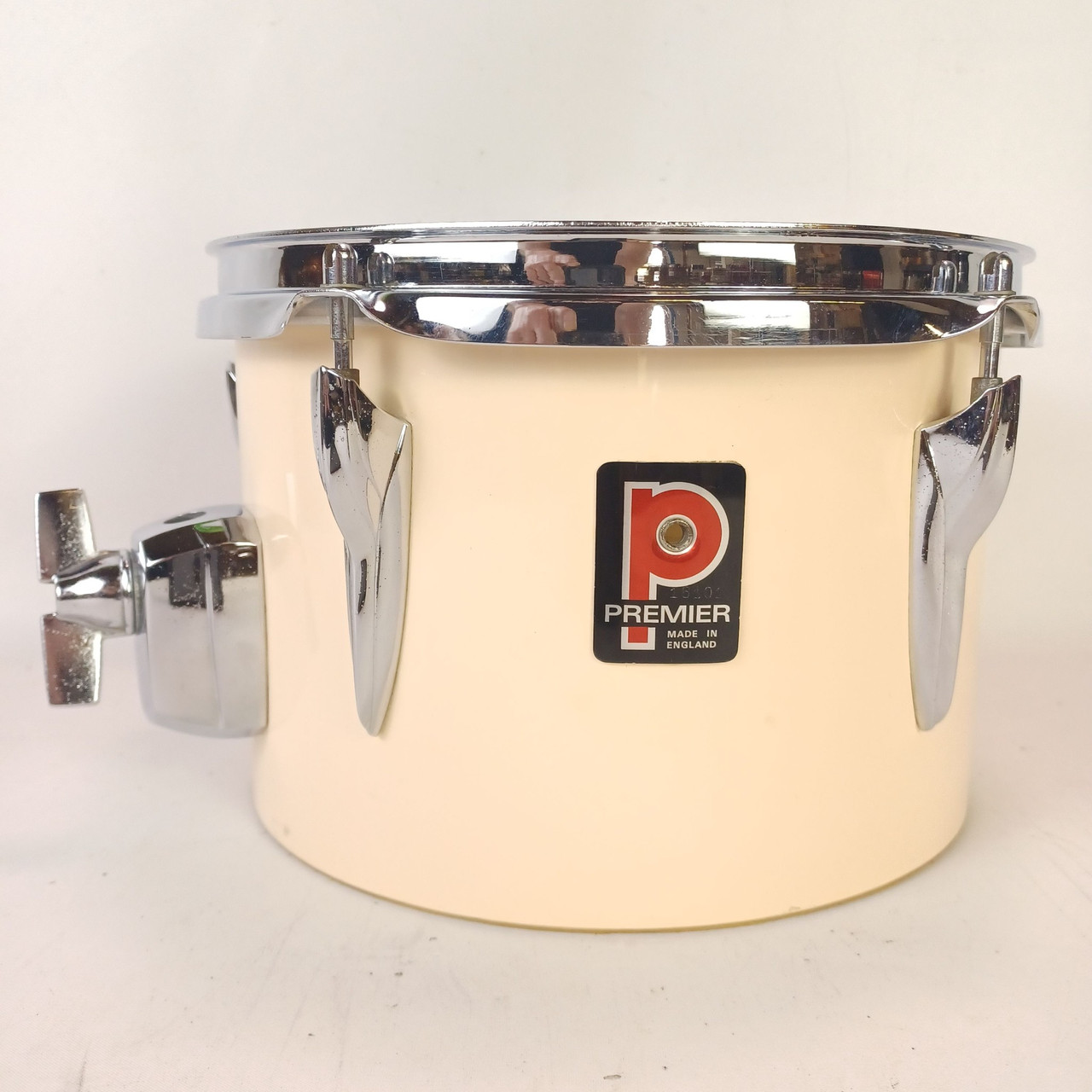 Premier 6.5x10"White Concert Tom Drum+3Ply Birch Vintage Pre-International 9.5" — main photograph
