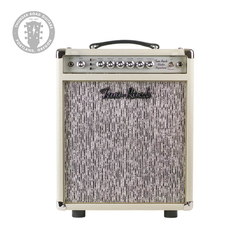 New Two Rock Studio Signature 1X12 Combo Ivory Bronco w/Black & White Pinstripe Grill Cloth #1655 image 1
