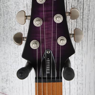 Schecter C-1 Standard Plus Electric Guitar Flame Maple Transparent Purple Burst image 12