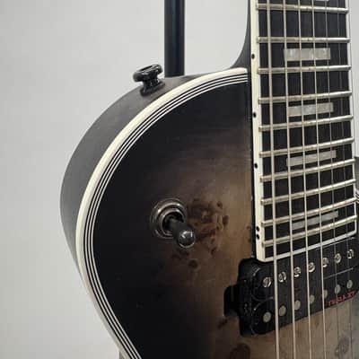 10S GF Modern 7 String Quilted Maple Single Cut Electric Guitar - Black Burst image 5