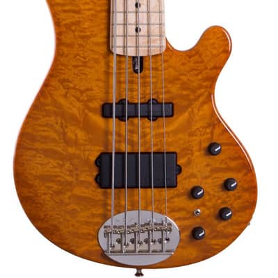 Lakland 55-94 Deluxe 5 String Translucent Amber image 1
