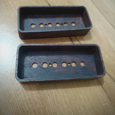 P90 Guitar Pickup Covers Wooden Rosewood Set Soapbar Style Handmade (2pcs) #P1 image 2