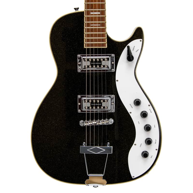 Silvertone 1423 Series Single Cut Guitar - Black Gold Flake - Open Box image 1