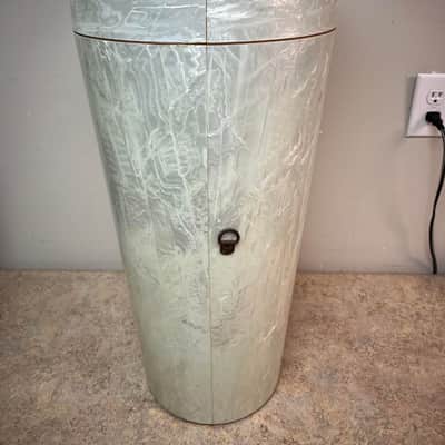 Late 50's Ludwig (Transitional Badge) Conga Drum - White Marine Pearl ? Needs New Head image 5