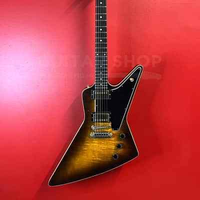 Gibson Explorer E2 CMT Curly Maple Top Tobacco Sunburst 1982 image 1