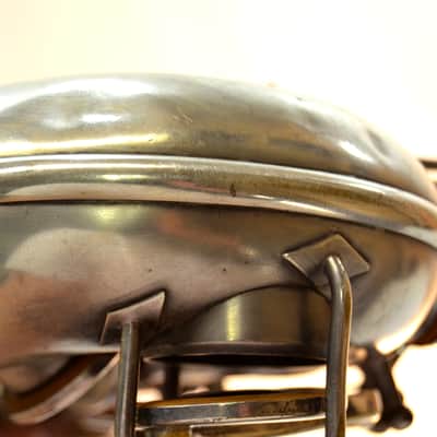 Vintage 1920's Abbott C-Melody Tenor Saxophone Conn Stencil - Silver image 12