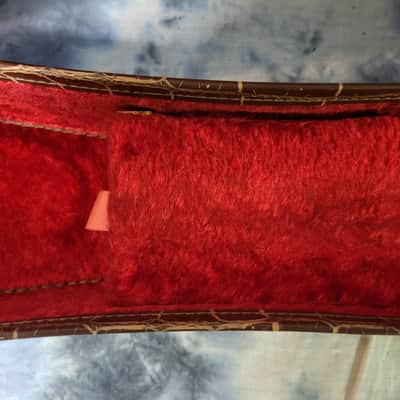 Vintage RARE 1955 Gibson ES 335 ES 175 Soft Shell Electric Guitar Case Alligator Print image 8