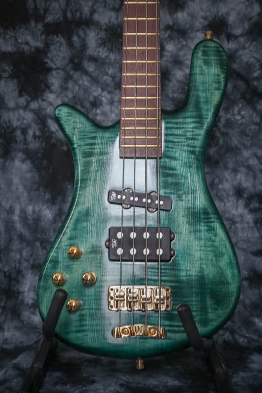 Lefty Warwick Streamer LX JazzMan 2009 Trans Green Left Handed image 1