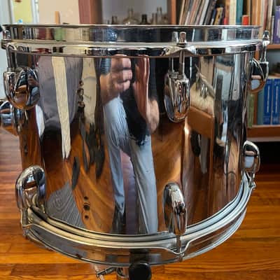 Gretsch 9x13 Stop Sign Tom Drum Chrome on wood image 3