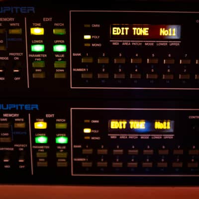 2 x Roland MKS-80 Super Jupiter with 1 x MPG-80 Programmer 1984 - 1989 - Black image 10
