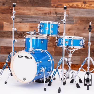 LUDWIG BREAKBEATS BY QUESTLOVE 4 PIECE DRUM KIT, BLUE SPARKLE image 6