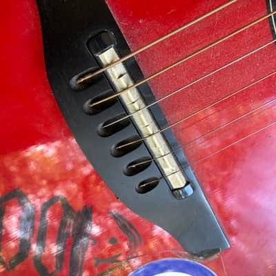 RESD Ovation Legend - Red Cherry USA Made Acoustic Electric Guitar Bowl back image 16