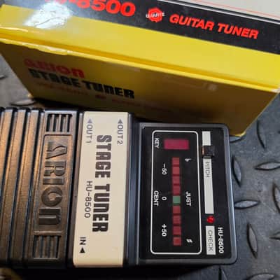 Arion HU-8500 Stage Tuner 1980s - Black Vintage Tuning Pedal Converted to 9vDC Spec image 3