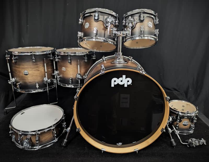 PDP Concept Maple 7-Piece Shell Pack Charcoal Satin Burst