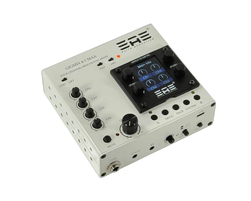 Elite Acoustics EAE GigMix 4-1 MAX (Open Box) mini Digital Mixer with 4 Input channels/Reverb/Delay image 1