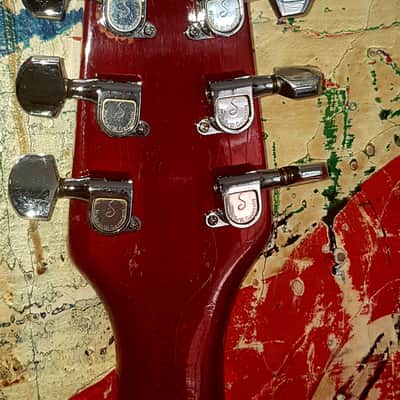 Hamer Special 1982 unique & rare union jack glitter & sparkle relic cherry & orange image 17