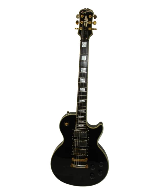 2003 Epiphone Les Paul Custom "Black Beauty" Electric Guitar, Gold Hardware, Ebony image 1