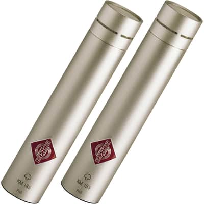 Neumann KM 185 Small Diaphragm Hypercardioid Condenser Microphone Matched Stereo Pair