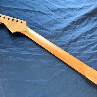 BMC Guitar Neck Strat® Stratocaster® 22 Fret Roasted Maple With Maple Fingerboard Nitro Lacquer Rounded Fret Ends 2026 - 9.5 Radius   [SN101] image 4