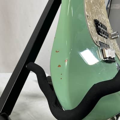 Squier Tom Delonge Stratocaster 2002 - Seafoam Green/Teal - w/ Gig Bag and Mod image 7