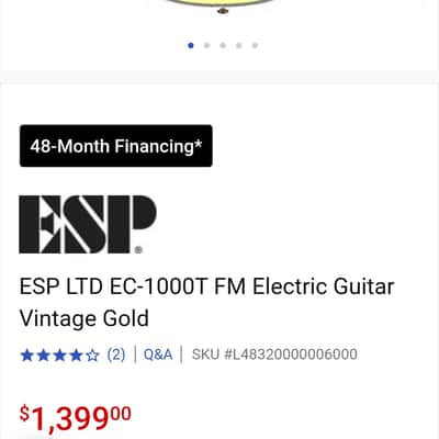 ESP LTD EC-1000T 2024 - Vintage Gold (Aged White) image 7