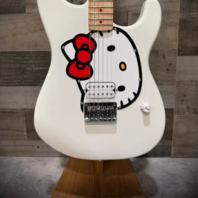 Fender Squier x Hello Kitty Stratocaster Electric Guitar - White - Used image 3