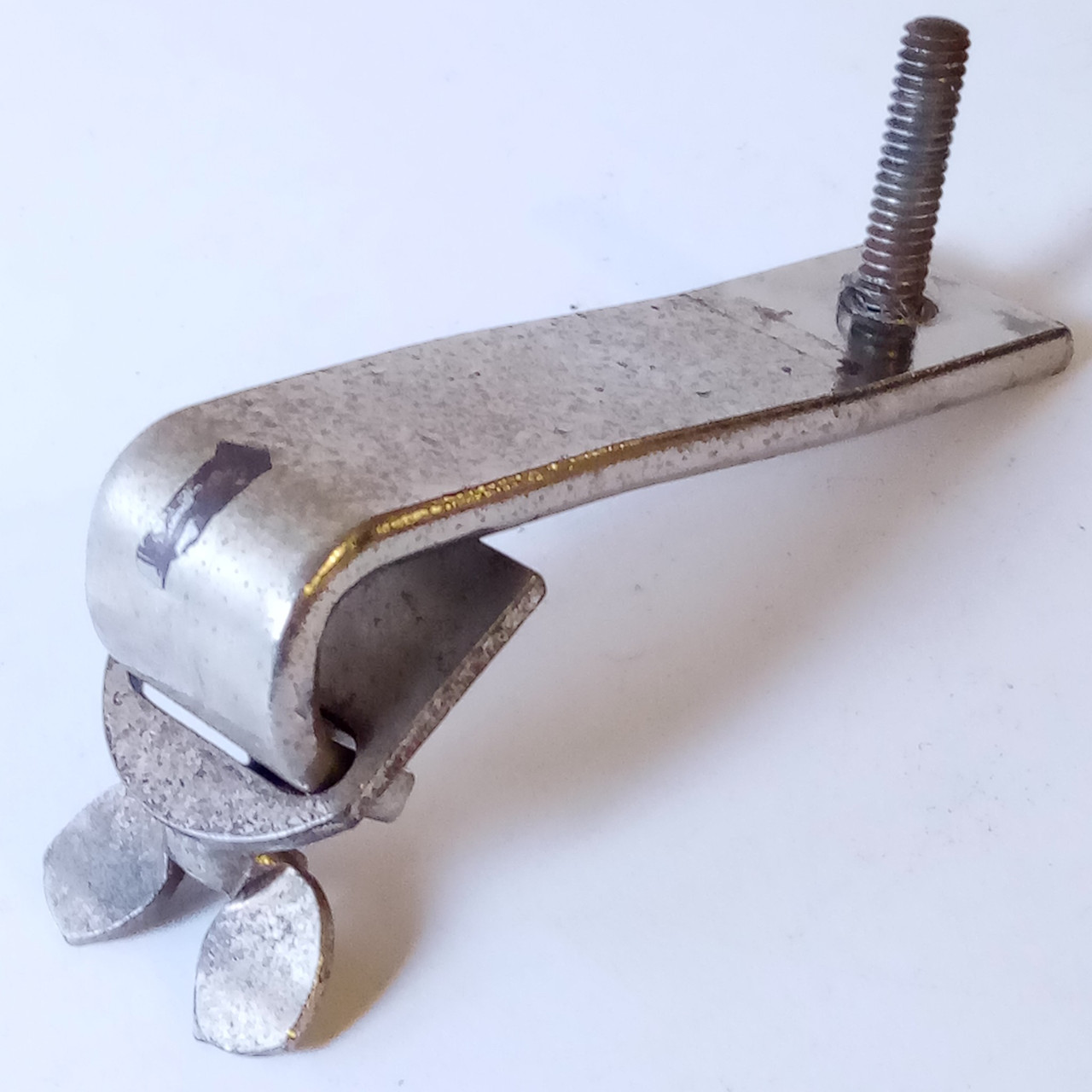 Ludwig Clamp-On Cymbal Mount Bass Drum Wood Hoop Bracket Nickel Vintage 20s USA — main photograph
