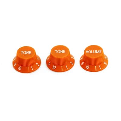 One Volume Two Tone 1V2T Switch Knobs, 3PCS Top Hat Bell Speed Potentiometer Control Knobs Arabic Numerals Scale with 6mm Dia. Shaft Pots for Electric Guitar Bass Replacement Part image 1