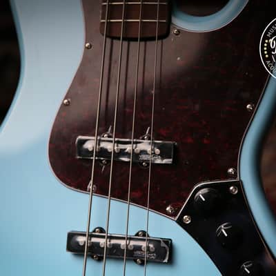 Vintage VJ74 Reissued Bass Laguna Blue Matching Colour Headstock image 4