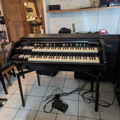 Hammond CV Organ Chop with Leslie 122 Speaker with Trek II TP-2B Percussion Unit - 1940s - 1950s - Ebony image 2