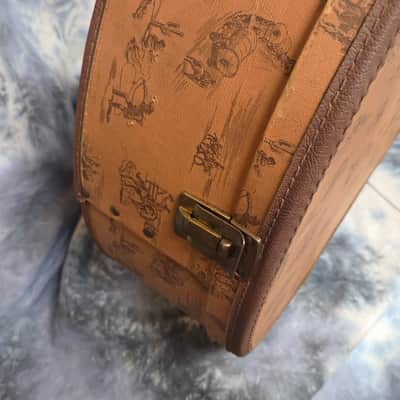 Vintage RARE 1952 Harmony Made Cowboy and Indians Scene Cowboy Guitar Acoustic Guitar Case image 3