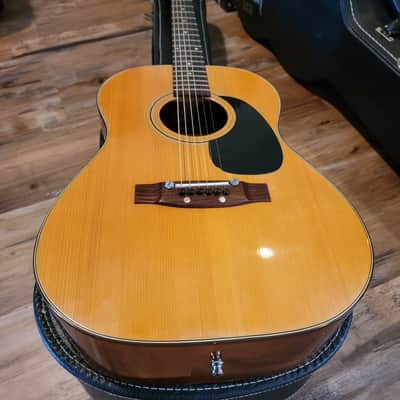 Vintage Cortez 860 Acoustic Guitar Mid 1970's Japan Great Shape W/Case Open Book Headstock image 1