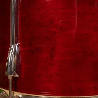 1990s Yamaha Stage Custom Cranberry Red Drum Set image 17