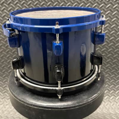 DDRUM 10” x 7” Dominion Maple Tom Blue Black fade drum Die Cast image 6