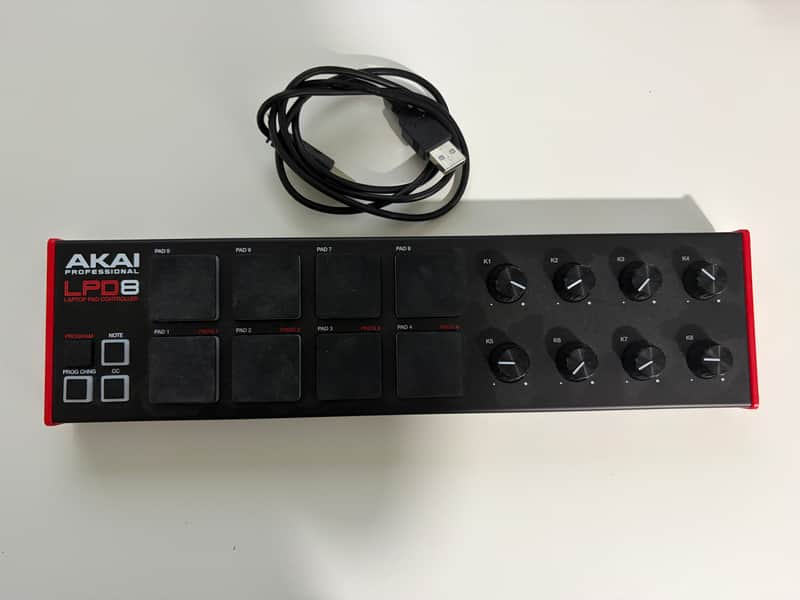 Akai LPD8 MKII MIDI Pad Controller 2022 - Present - Black image 1