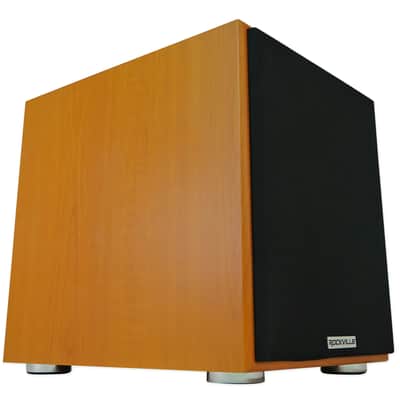Rockville Rock Shaker 8" Classic Wood 400w Powered Home Theater Subwoofer Sub image 3