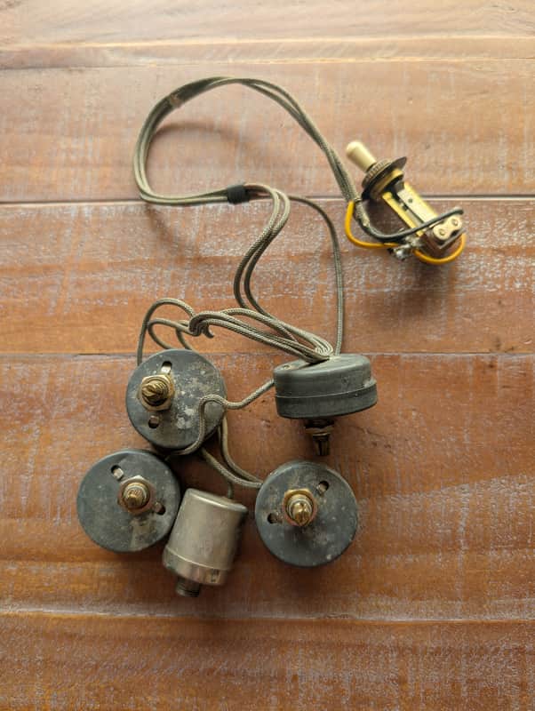 Gibson Byrdland Complete Control Harness Vintage 1960s Pots Jack Switch Factory Wired image 1