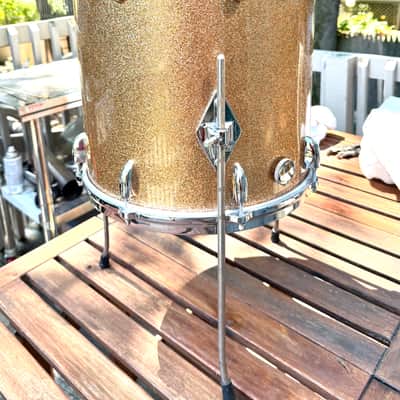 Early 60’s Gretsch Round Badge “Progressive Jazz” Kit 20/12/14 Champagne Sparkle All Original image 12