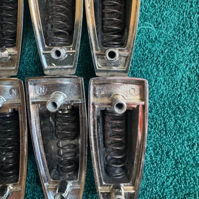 Ludwig Lot of 8 Vintage Large Classic Bass Drum or Tom Lugs - Chrome L#2 70s 80s - Chrome image 11