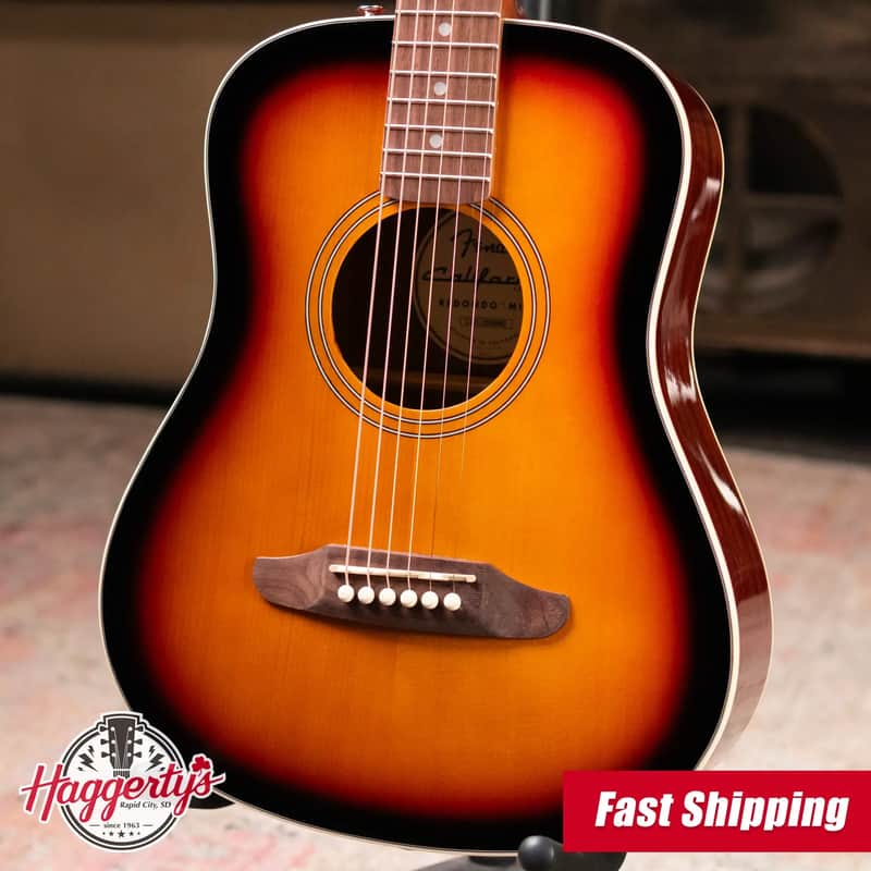 Fender California Standard Redondo Mini Acoustic Guitar - 3-Color Sunburst with Gig Bag image 1