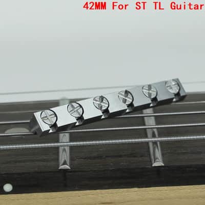 Guyker 42mm Guitar Nut Titanium Curved R16 Radius Height-Adjustable Nut Replacement for ST/TL image 8