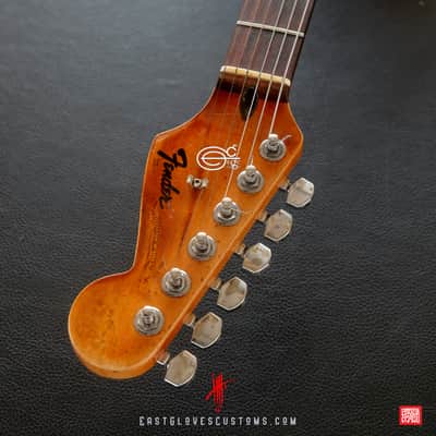 Fender Stratocaster Shell Pink Heavy Aged Relic by East Gloves Customs image 15