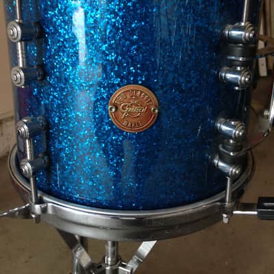 Gretsch New Classic Maple Drum Set 2011 Ocean Blue Sparkle 8, 10, 12, 14, 16, 18, 22 image 4