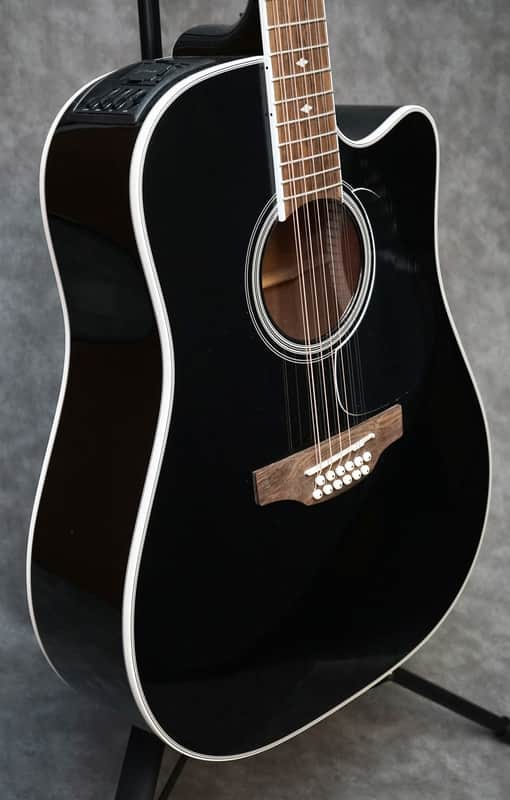 Takamine GD-38CE 12-String Acoustic Electric Guitar Black Finish - W/Setup & Bag image 1