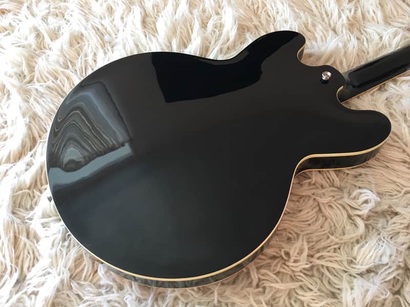 Rare 1995 Epiphone Riviera Ebony (EB) Black MIK Peerless Made in