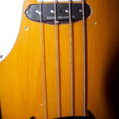 TELE  BASS  2 Tone Sunburst LEFT HANDED LEFTY UP GRADED DUNCAN BASSLINE PICKUP GIG BAG image 9