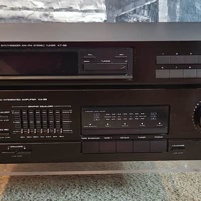Kenwood The Kenwood KA-88 + KT-58 digital quartz-synthesizer AM/FM stereo tuner 1986 - Black image 4