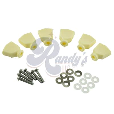 Kluson Replacement Tuner Buttons for Firebird® "Banjo" Series (6-Pack) - Fits Gibson® CLOSEOUT-Nickel - KFBKBN - Nickel image 3